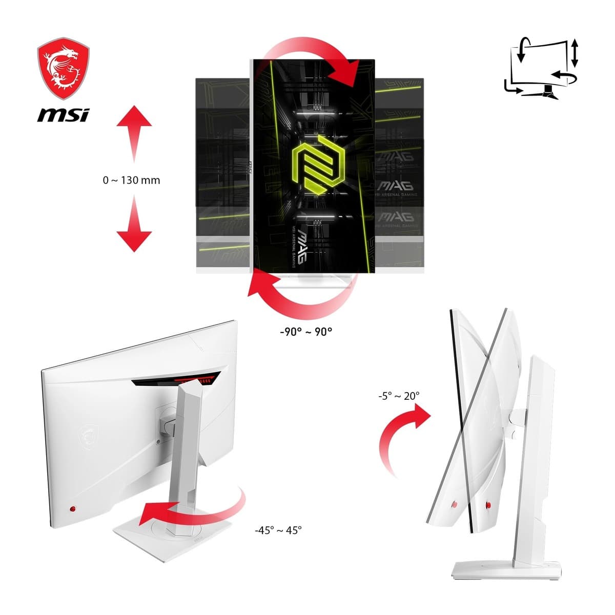 MSI MAG 274QRFW 27" WQHD 2K IPS 180HZ 1MSRGB - Image 5