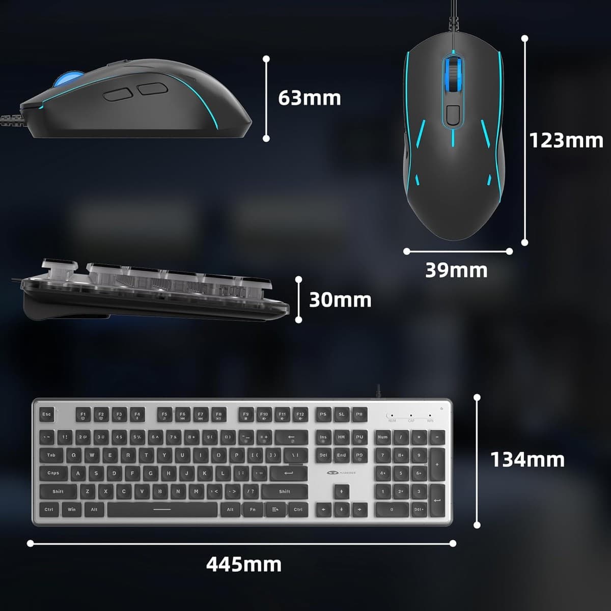 MAGEGEE GK970 COMBO / NOIR / ÉCLAIRAGE RGB - Image 4