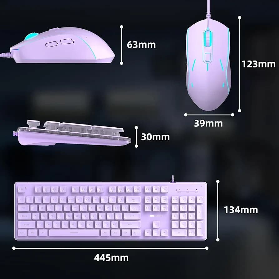 MAGEGEE GK970 COMBO BLANC / ÉCLAIRAGE RGB - Image 3