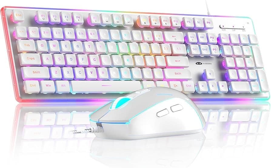 MAGEGEE GK970 COMBO BLANC / ÉCLAIRAGE RGB - Image 7