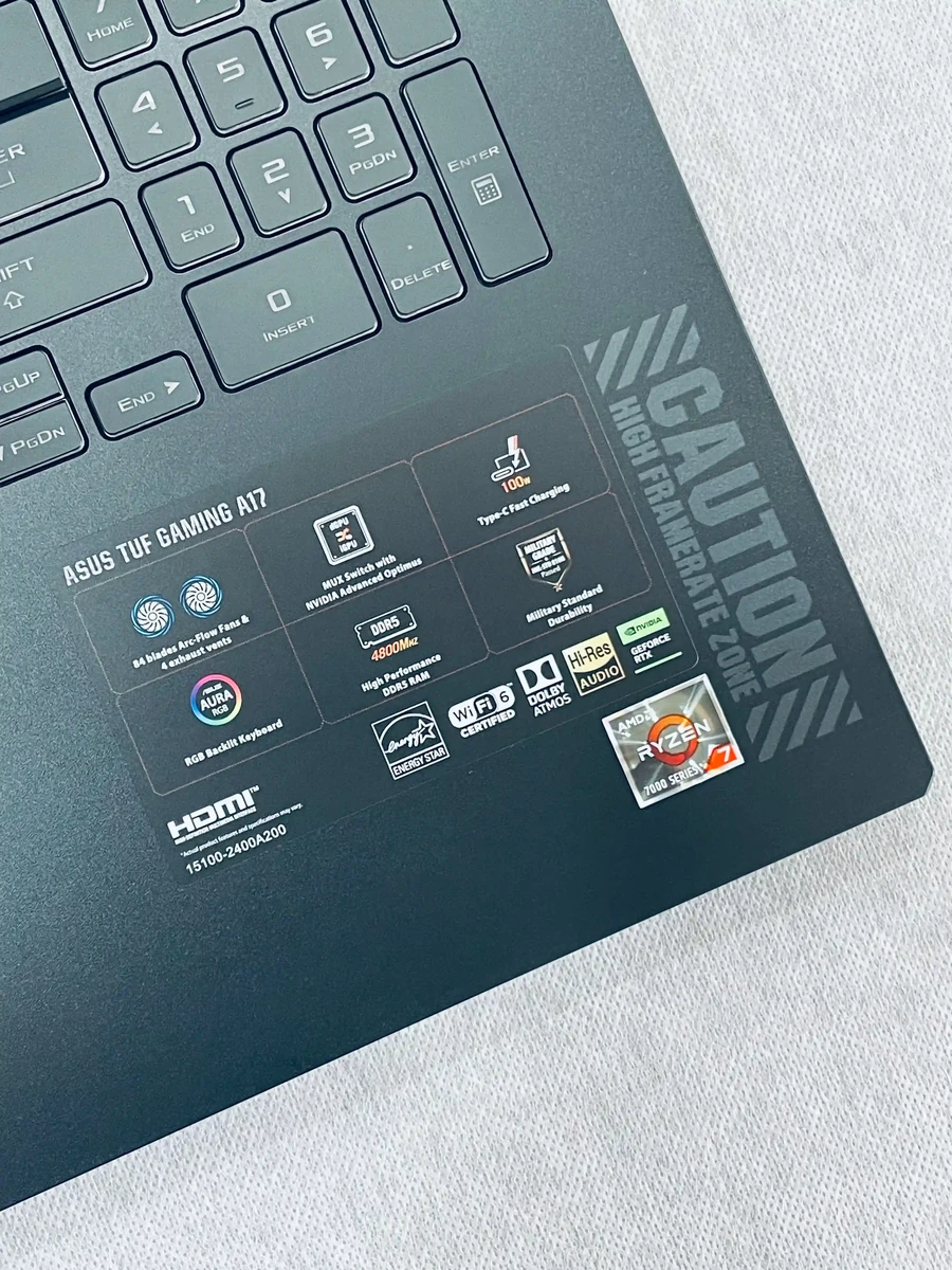 ASUS TUF GAMING A17 FA707NUG / RTX 4050, 6Go / AMD RYZEN® 7 7445HS - Image 12