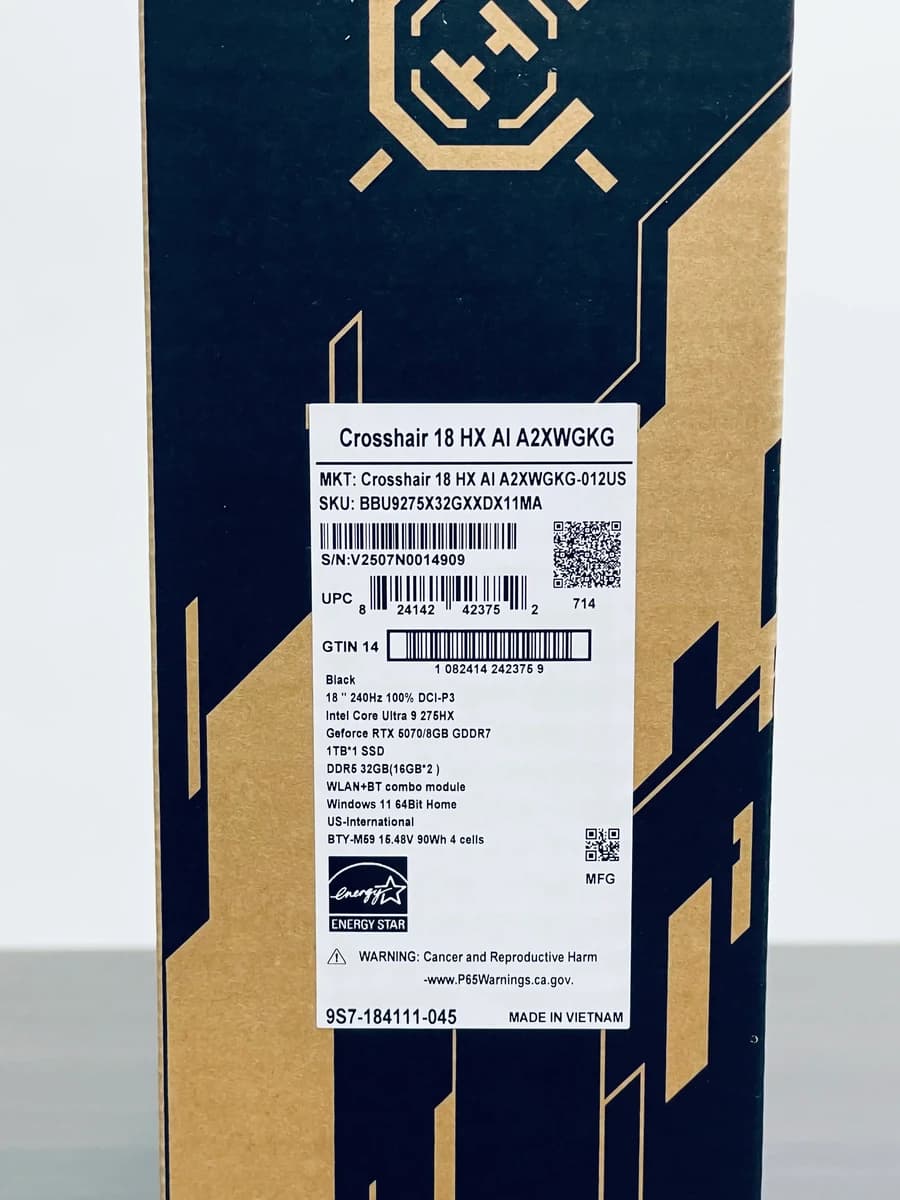 MSI CROSSHAIR 18HX Al A2XWGKG-012US - Image 4